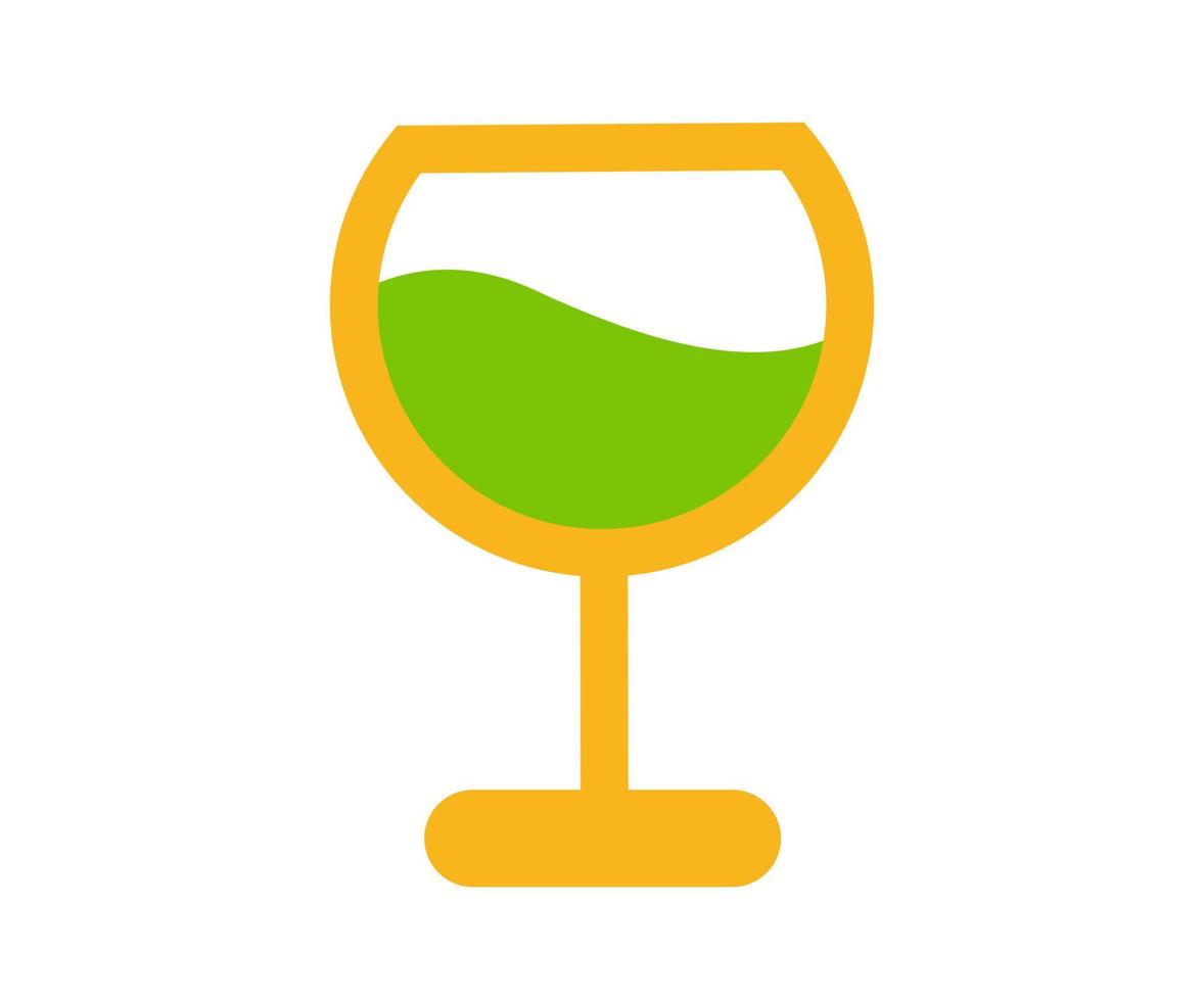 vector design, icon, drink glass shape illustration