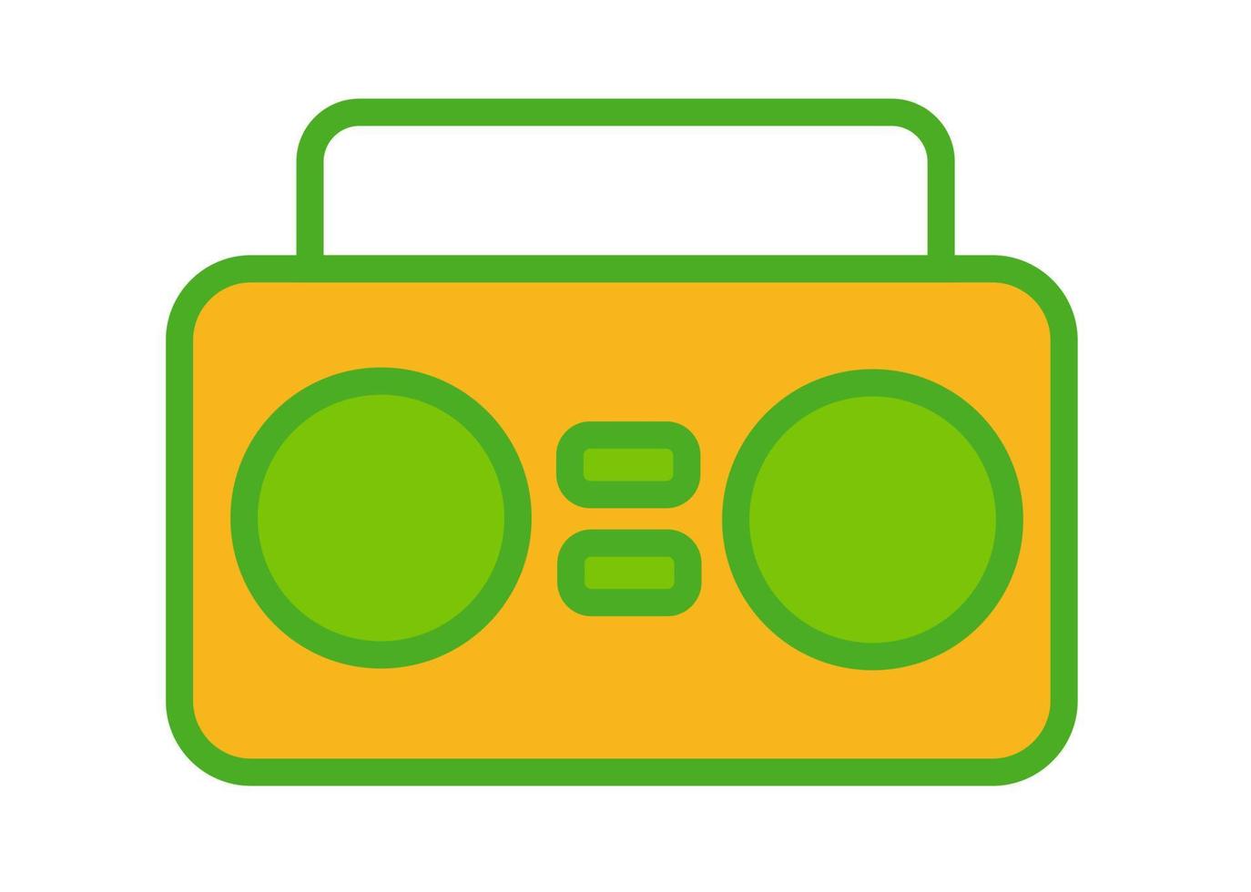 old radio shape vector, icon or symbol design vector