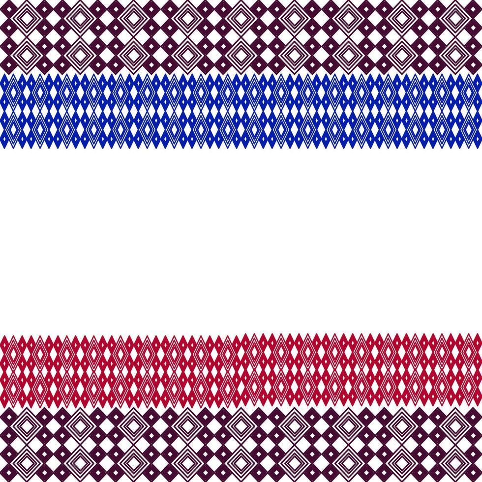 Geometric eye pattern, silver, blue, red on a white background. vector