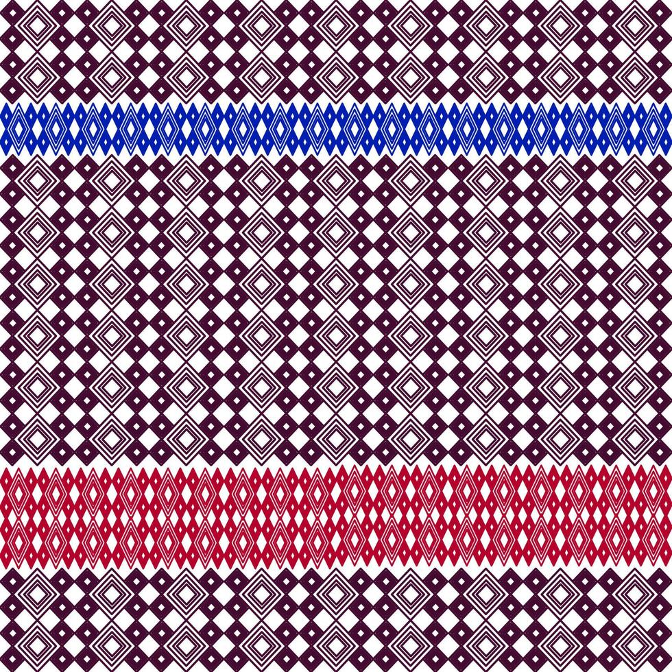 Geometric eye pattern, silver, blue, red on a white background. vector