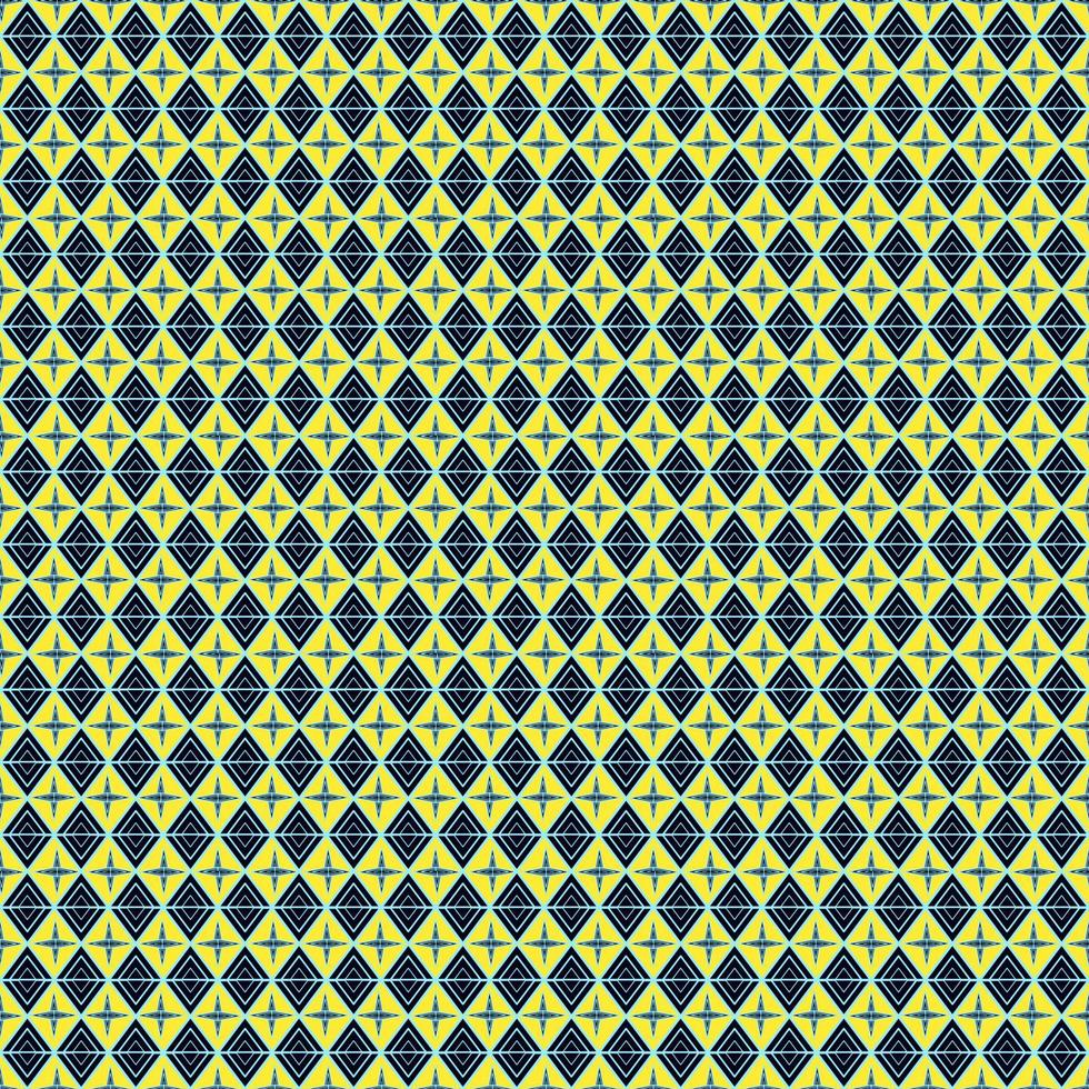 Fabric pattern background from geometric shapes, green and yellow. vector