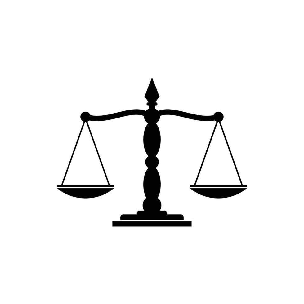 Scales icon. Scales vector. Scales illustration. Scales logo. Perfect for health, justice or law firm office business. black color flat style. vector