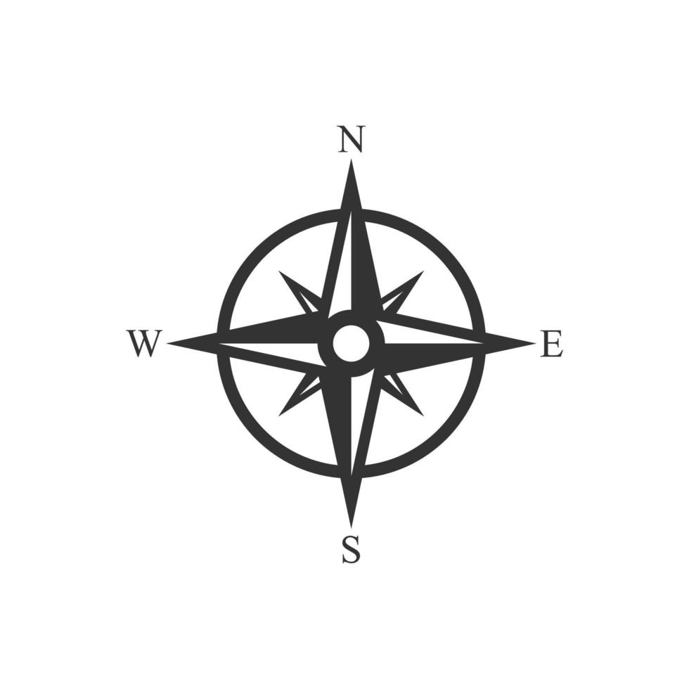 Online compass on a white background Royalty Free Vector