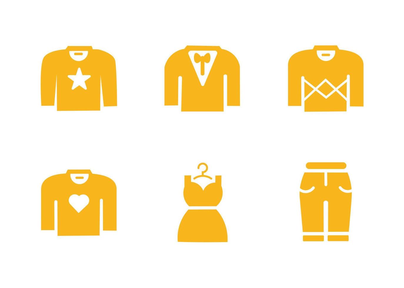 outfit icon set design vector