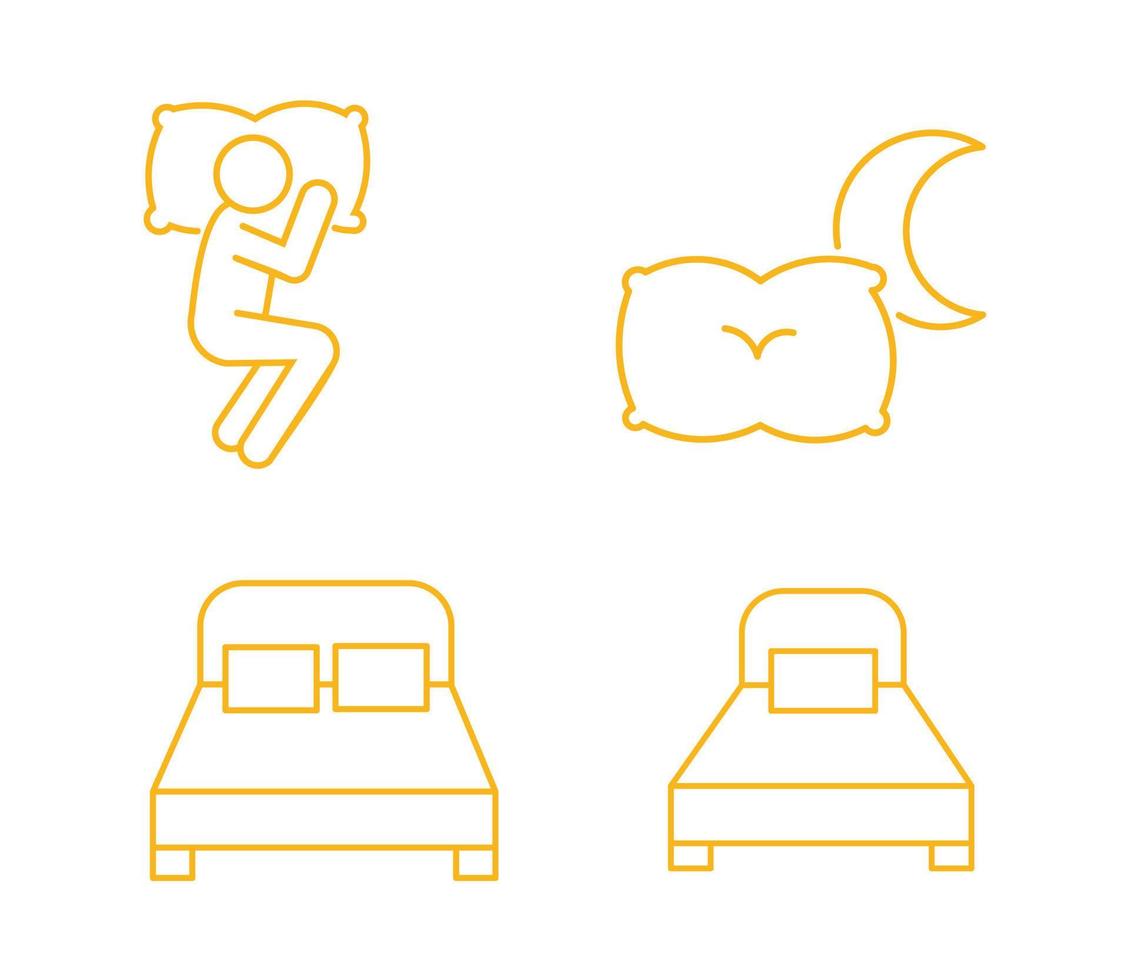 night sleep icon set design vector