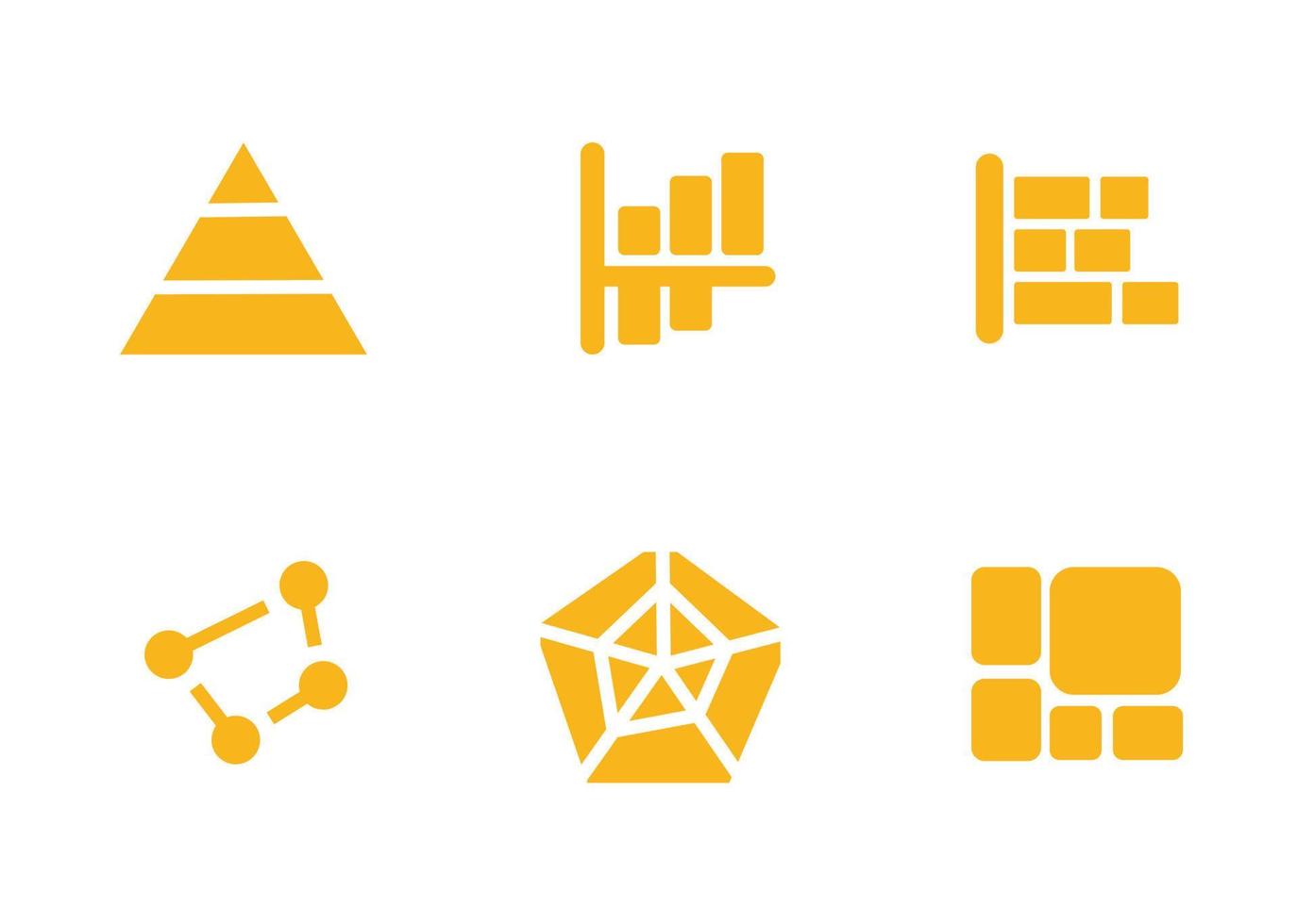 graphic or chart icon set design vector
