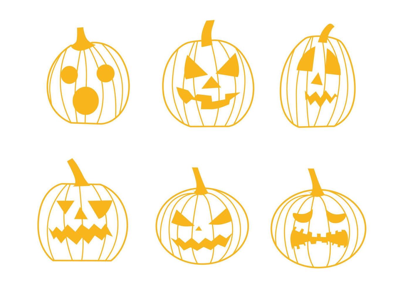 pumpkin expression icon or symbol design for Halloween celebration vector