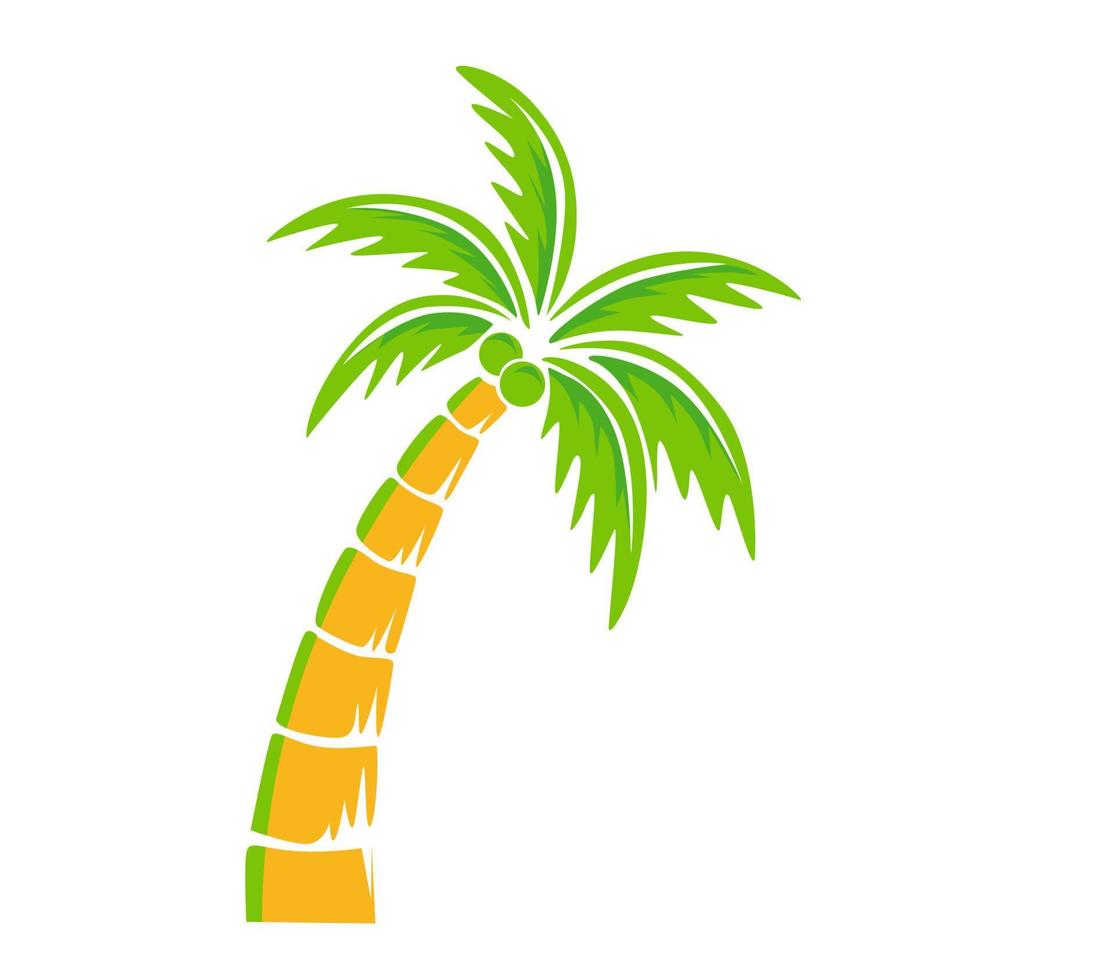 diseño vectorial, icono o símbolo de forma de árbol de coco vector