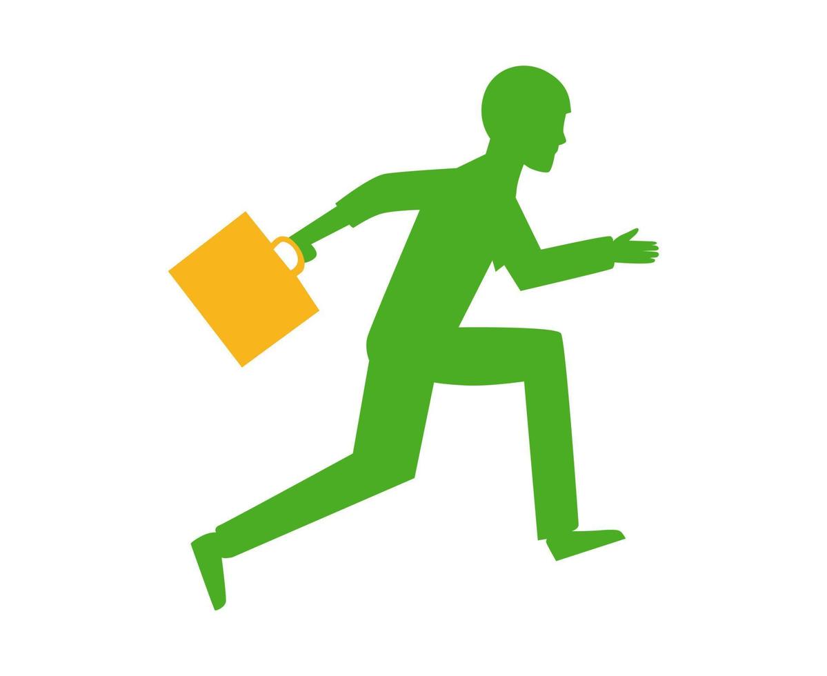 vector design, person carrying suitcase shape illustration