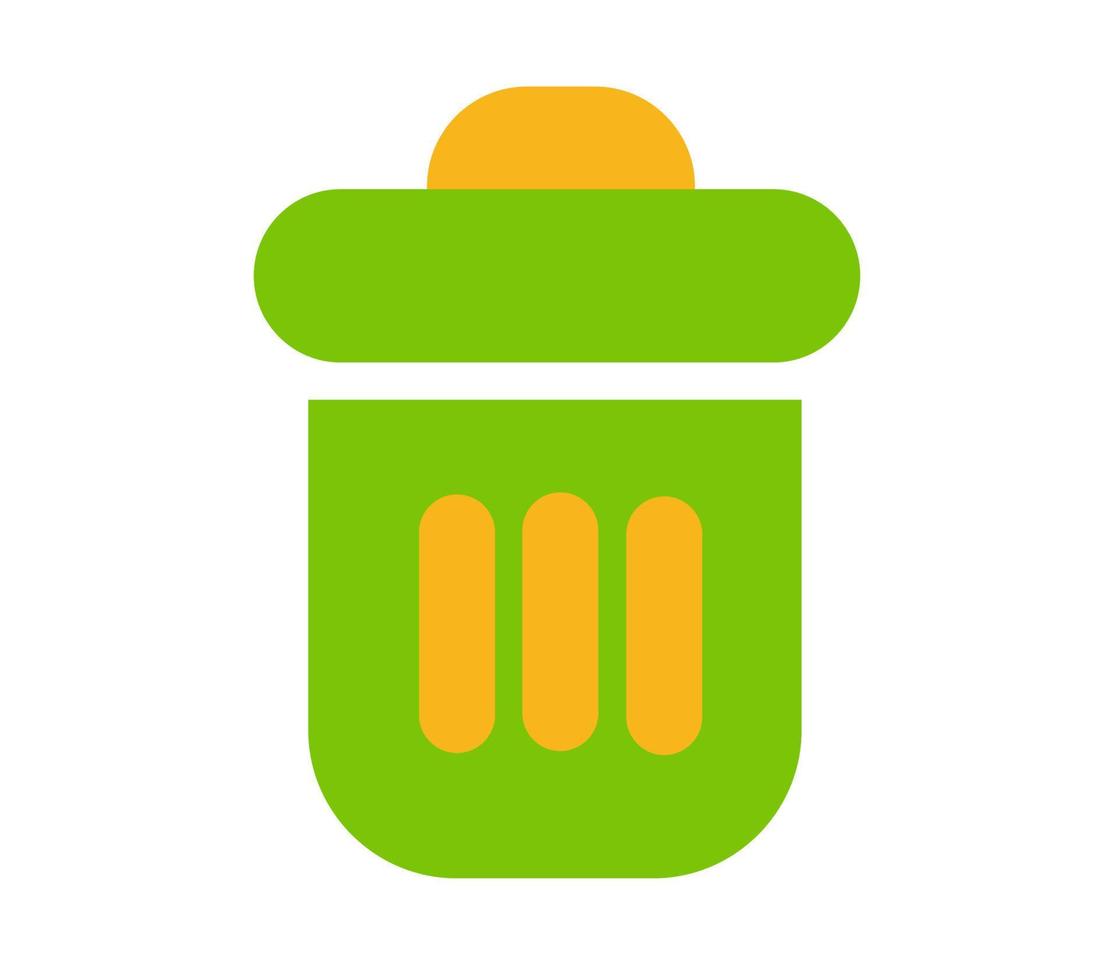 vector design, icon or symbol of trash can shape