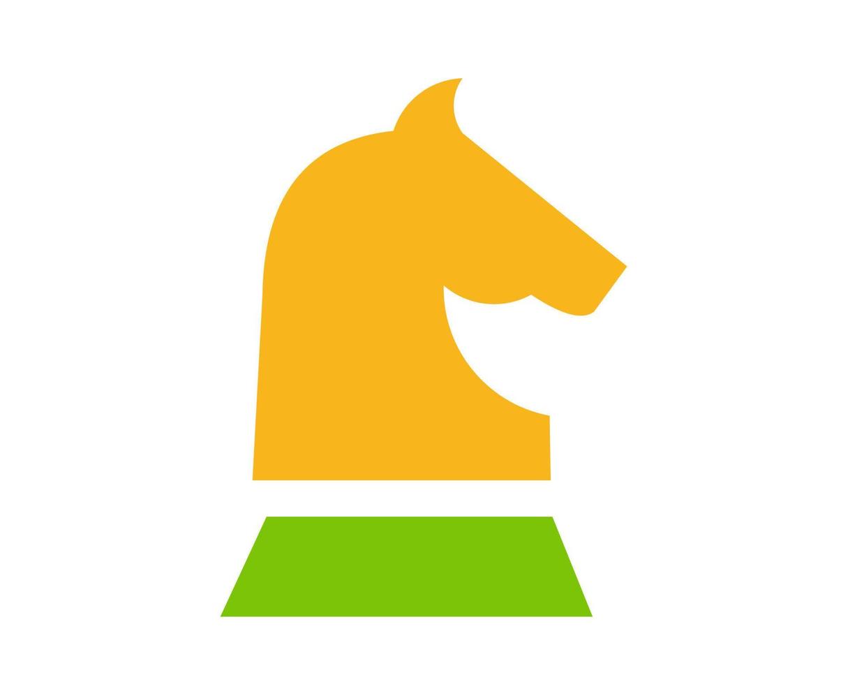 chess horse shape vector, icon or symbol design vector