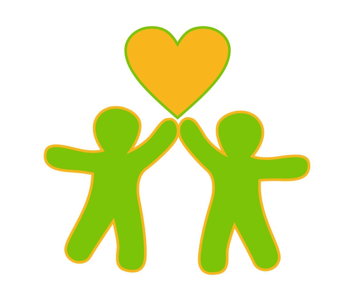 vector design, icon or symbol in the form of a favorite couple