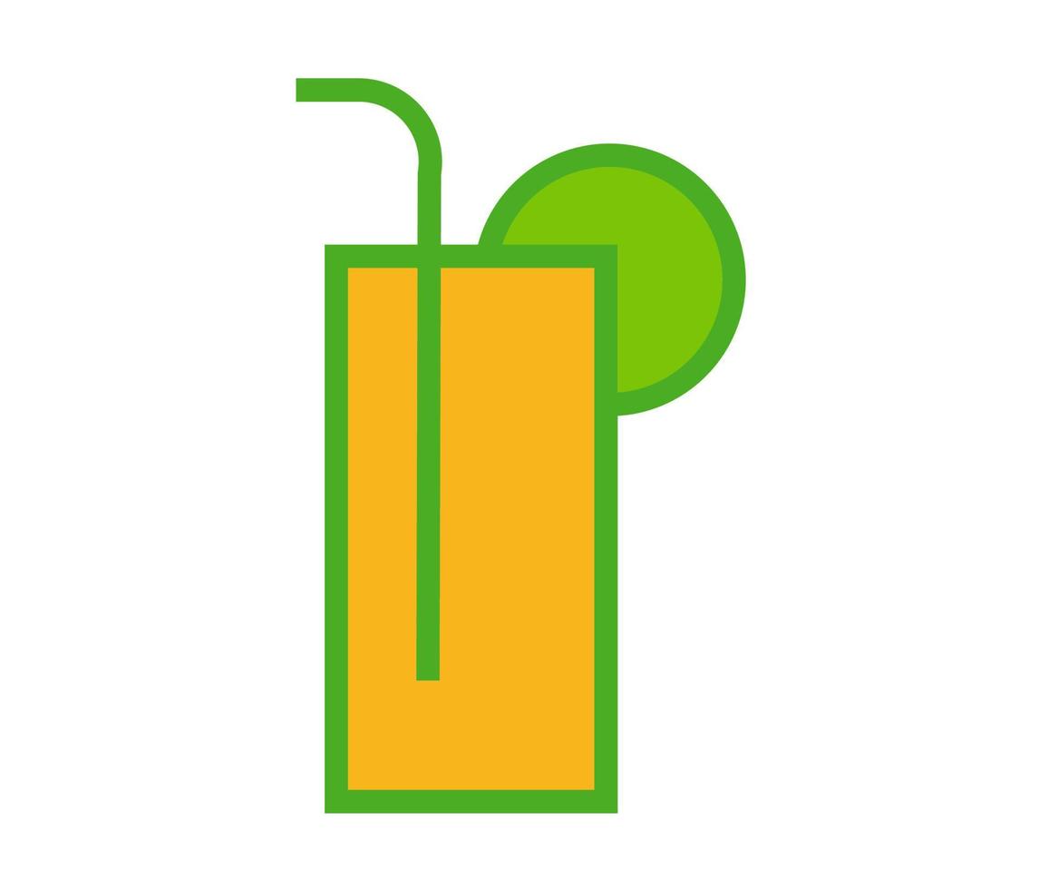 vector design, icon or symbol of mocktail drink shape
