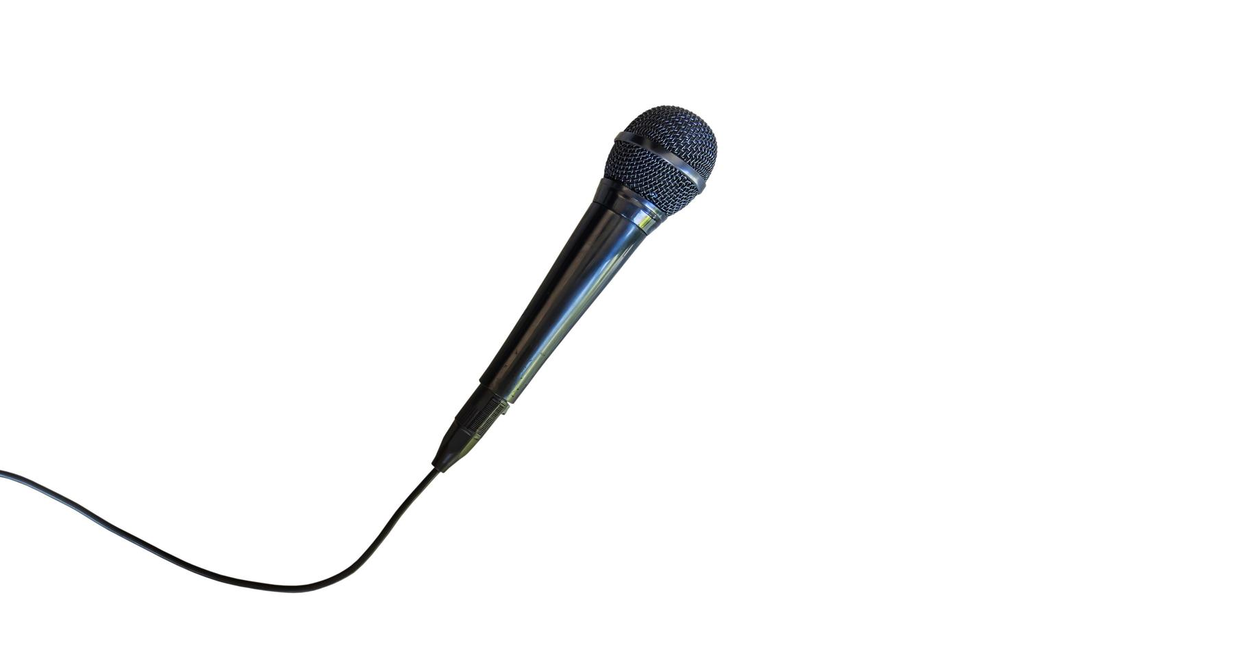 Microphone isolated on white background with clipping path photo