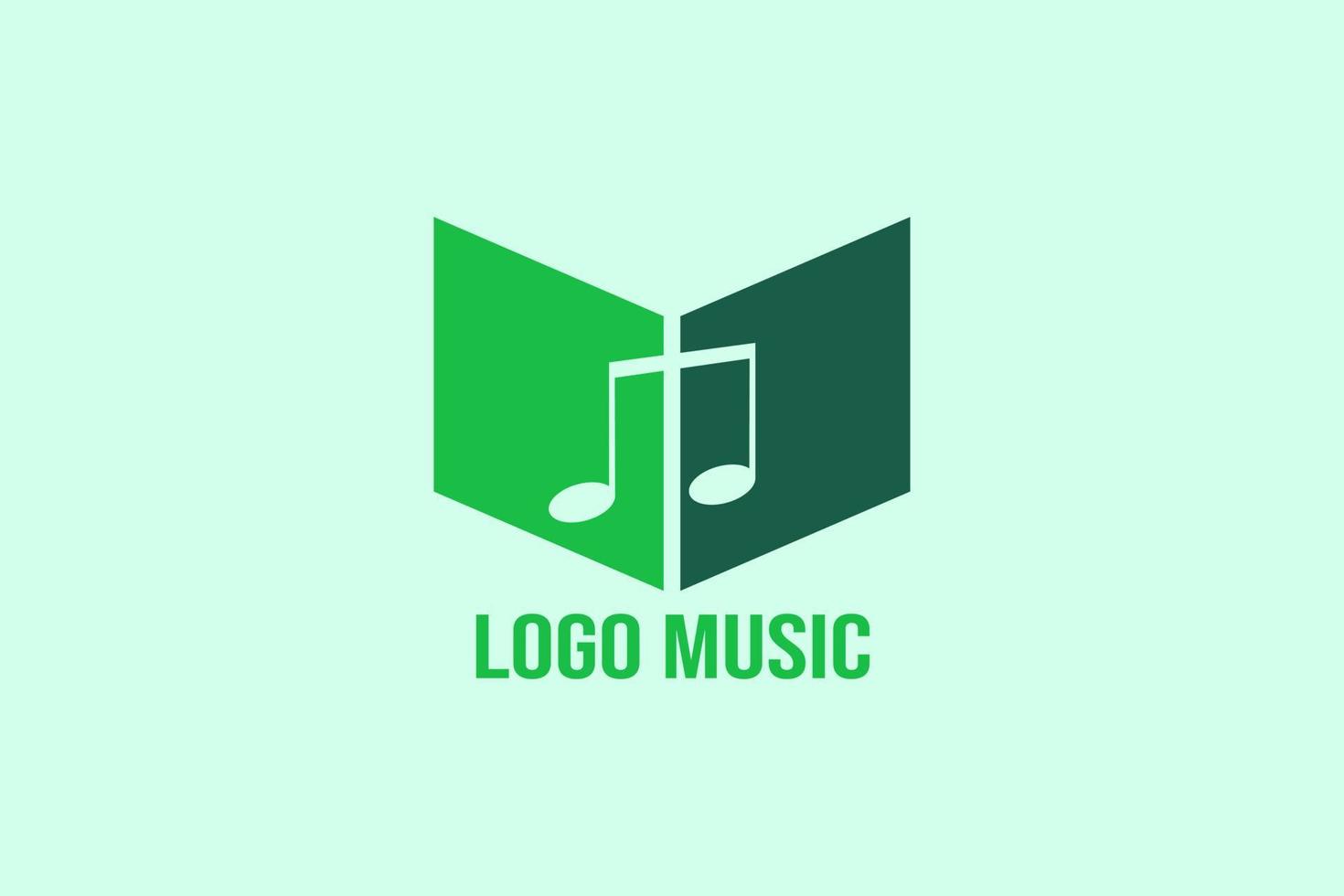 Logo music design vector