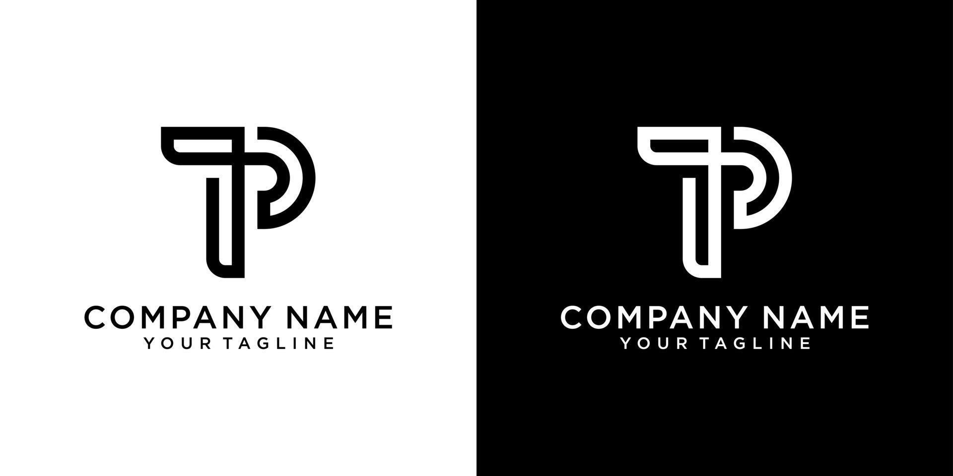 TP or PT Letter Logo Design Template Vector. vector