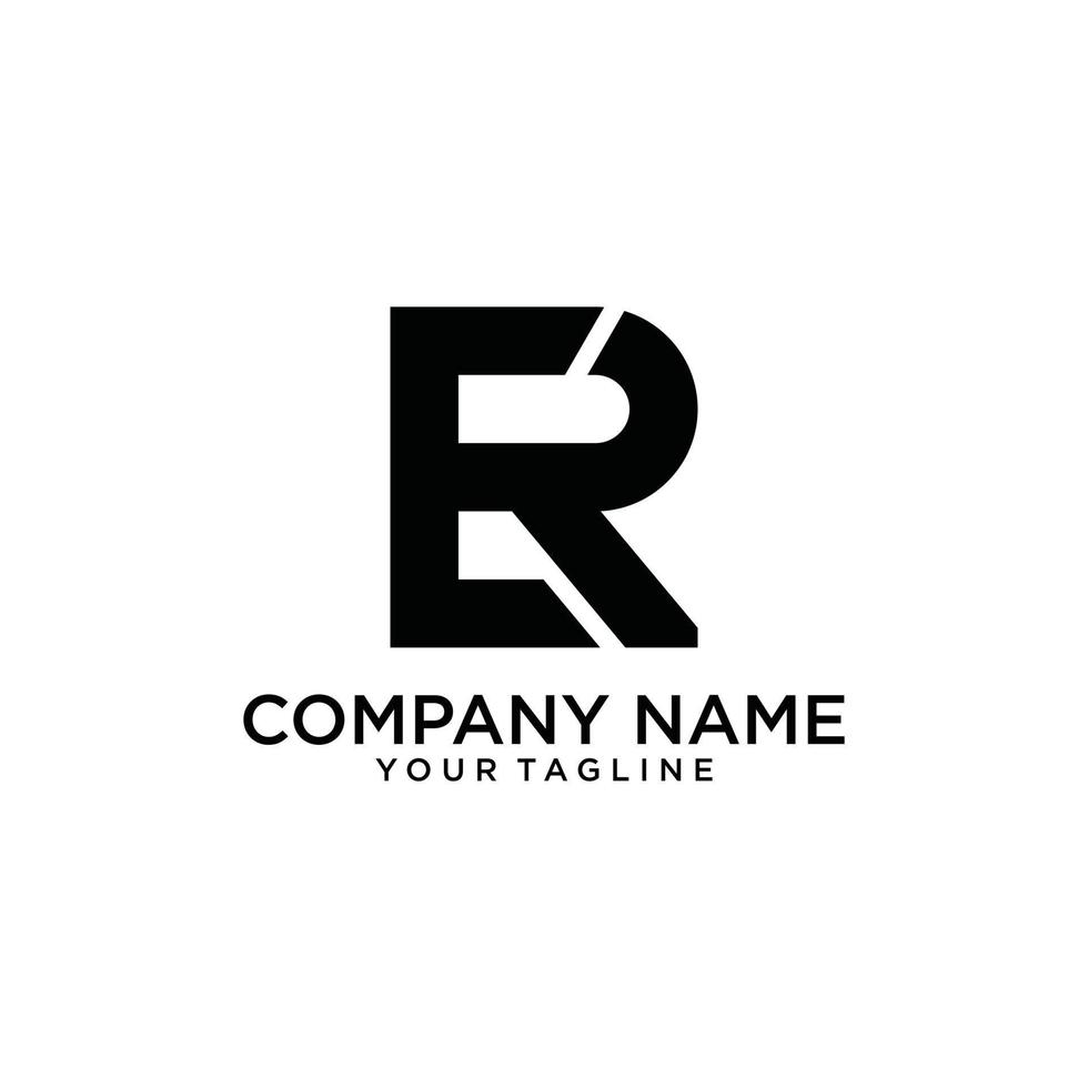 ER or RE Letter Logo Design Vector. vector