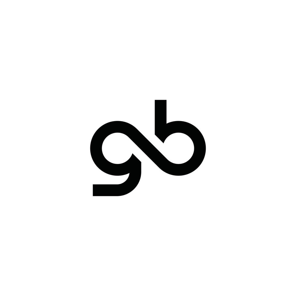 concepto de vector de diseño de logotipo de letra gb o bg.