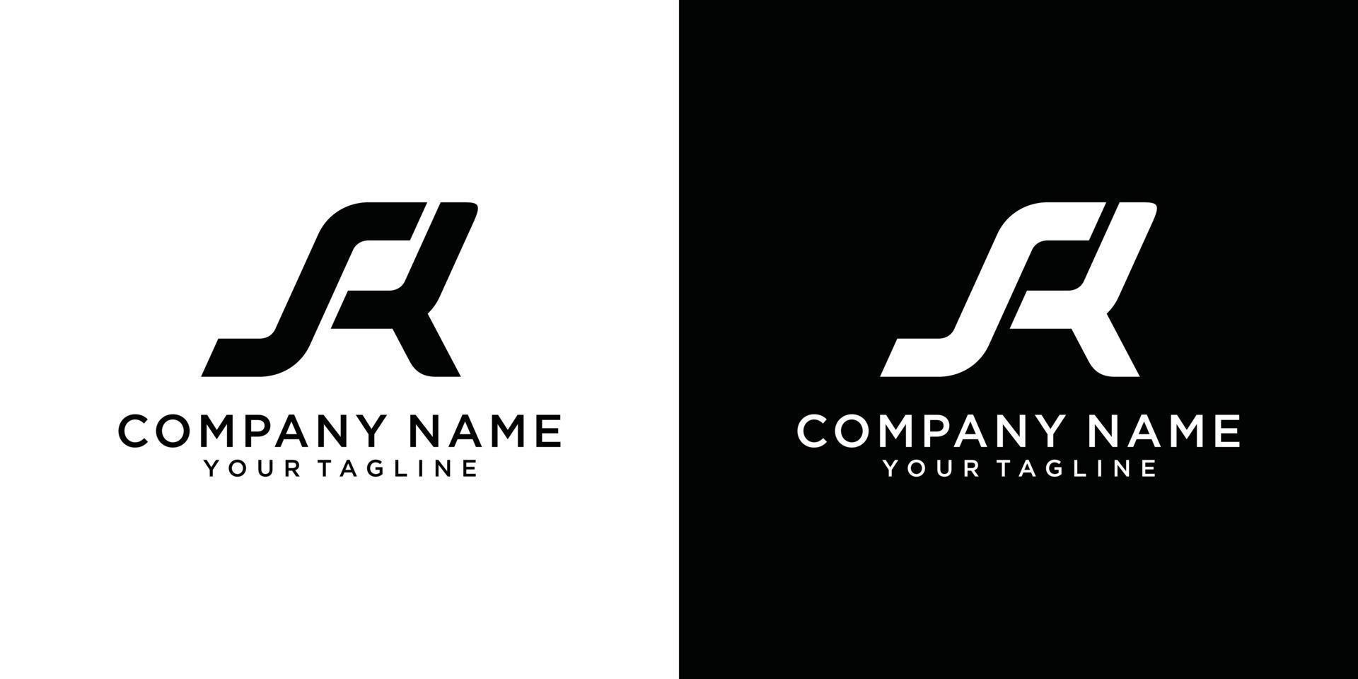 SR or RS letter logo design vector. vector