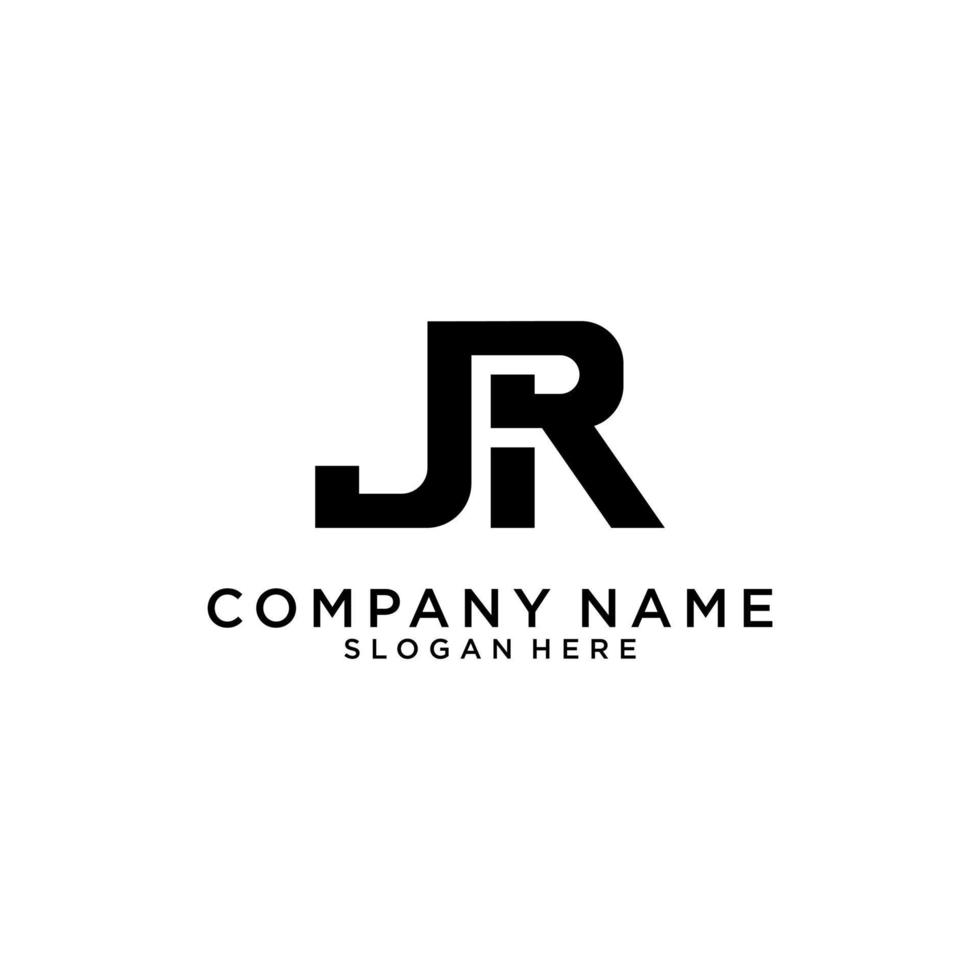 JR or RJ letter logo design vector. vector