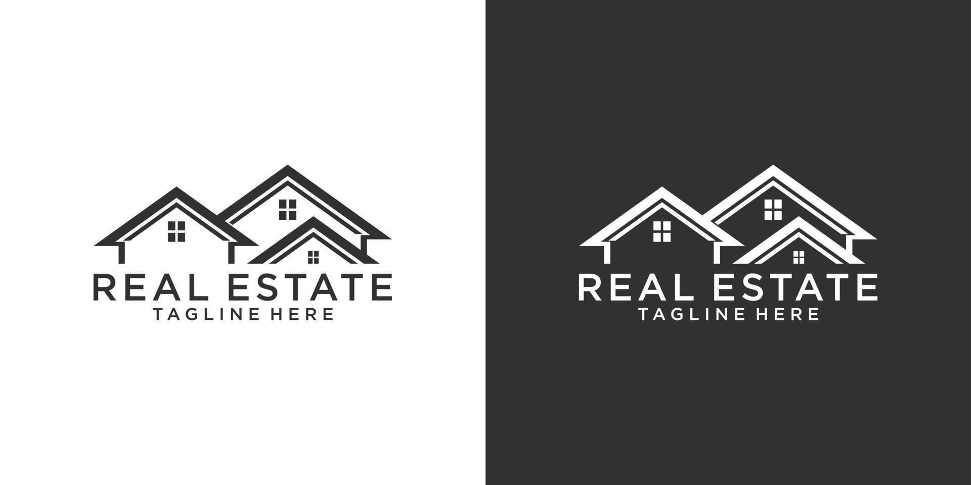 Roof and home logo vector design concept. Real estate logo