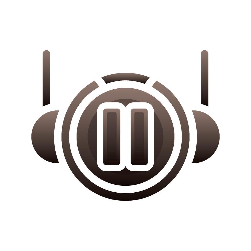 pause astronaut logo gradient design template icon vector