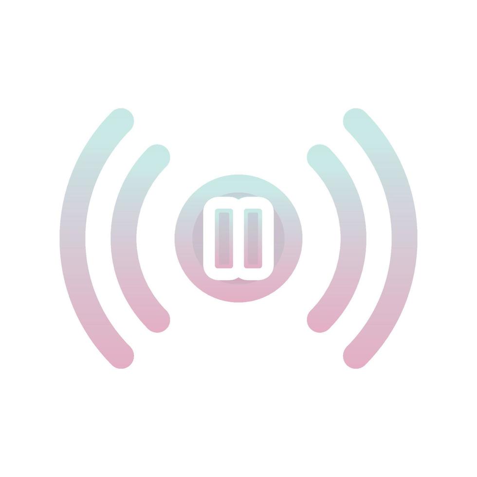 pause live logo gradient design template icon vector
