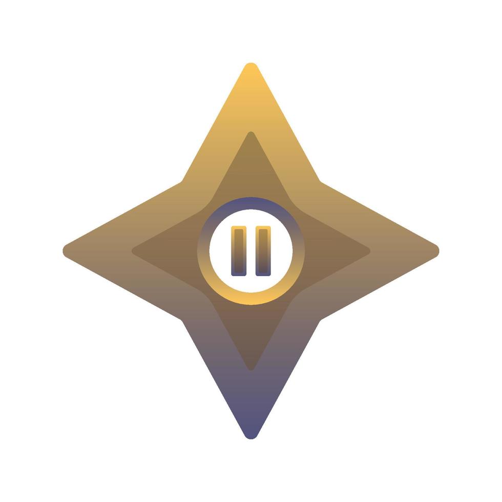 pause shuriken logo gradient design template icon vector