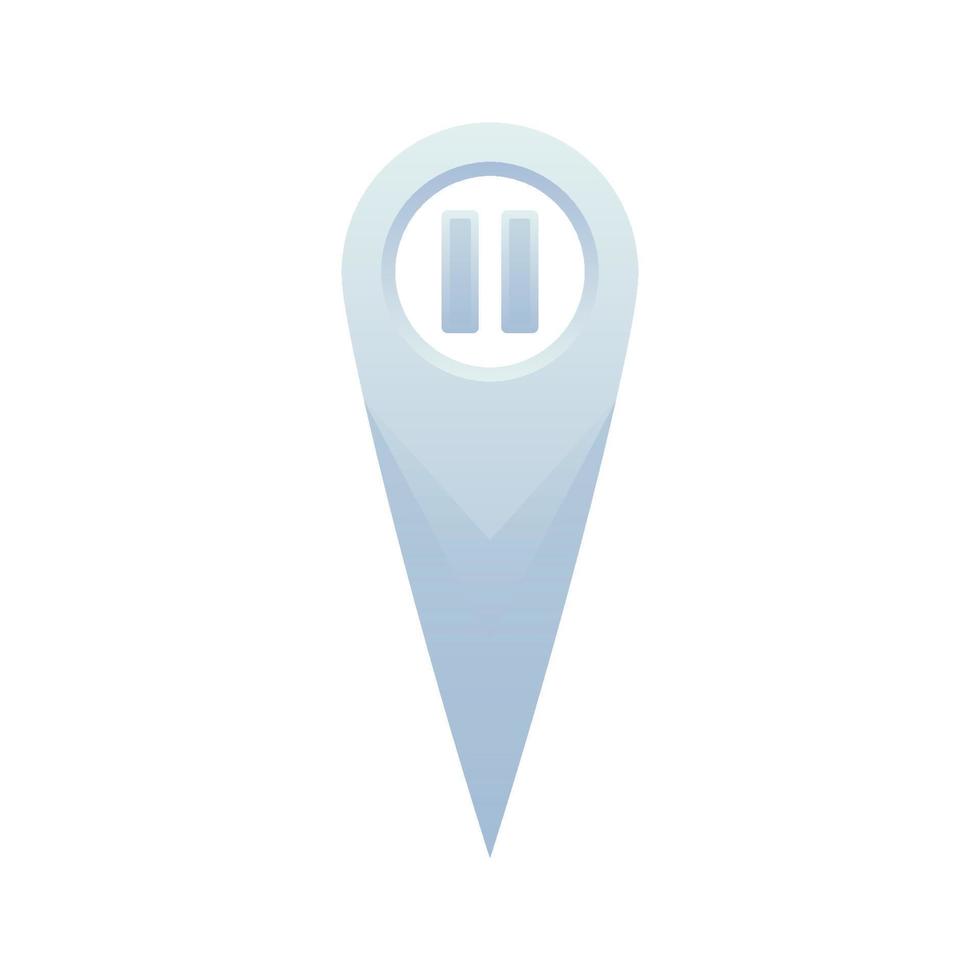 pause location logo gradient design template icon vector