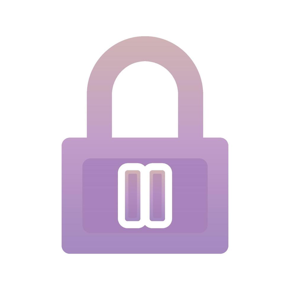 pause lock logo gradient design template icon vector