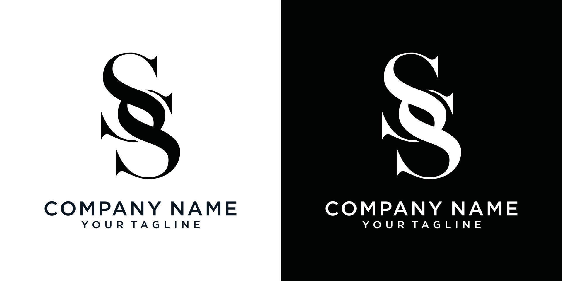 S or SS initial letter logo design vector. vector