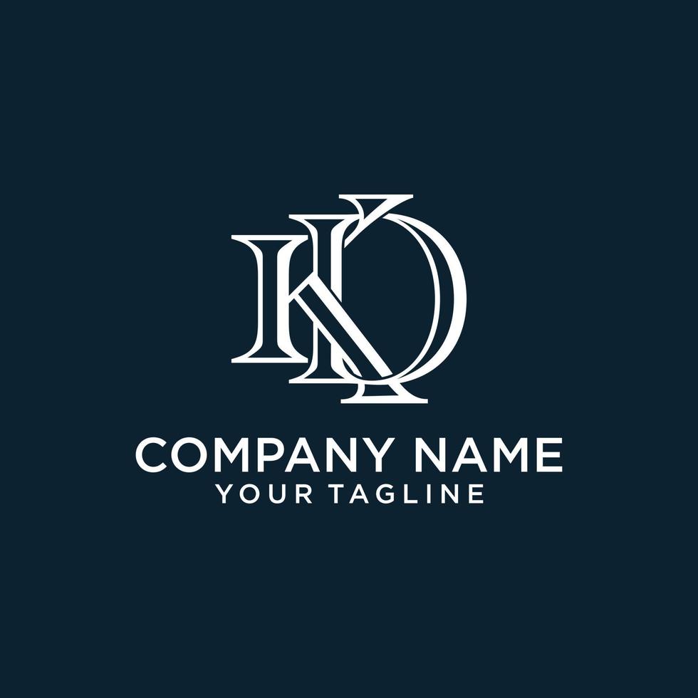 KD or DK letter logo design vector. vector