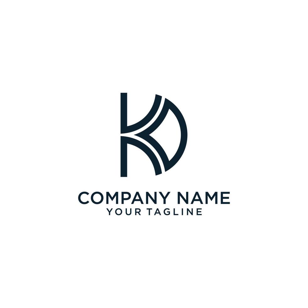 KD or DK letter logo design vector. vector