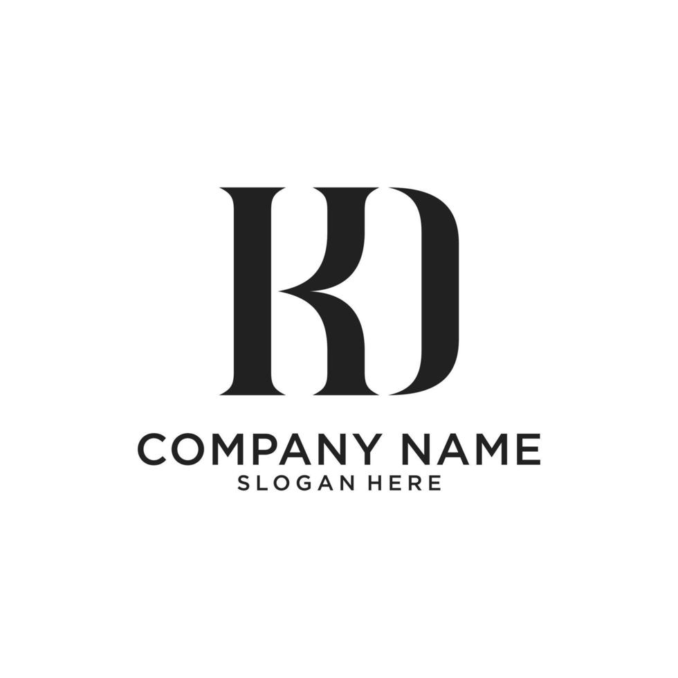 KD or DK letter logo design vector template.