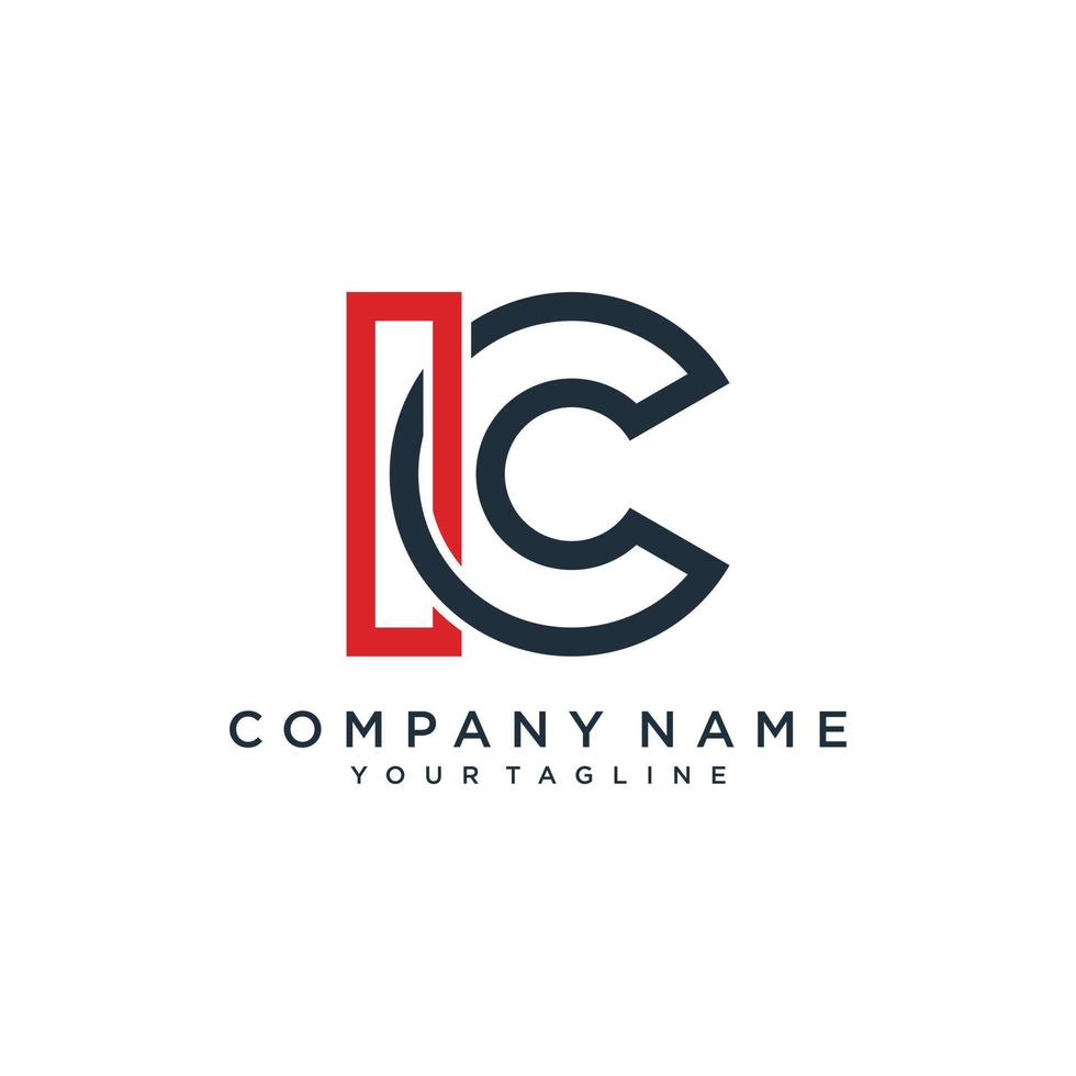 IC or CI initial letter logo design vector. vector