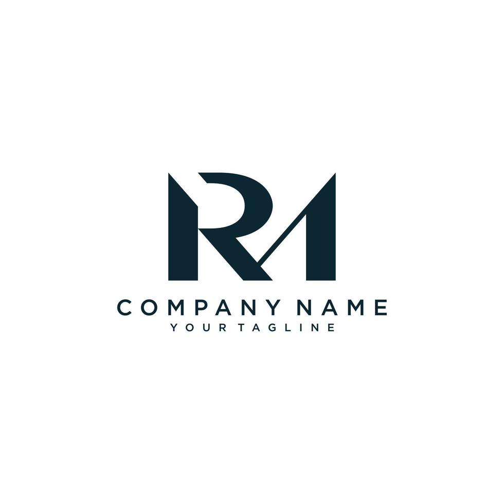 RM or MR initial letter logo design vector. vector