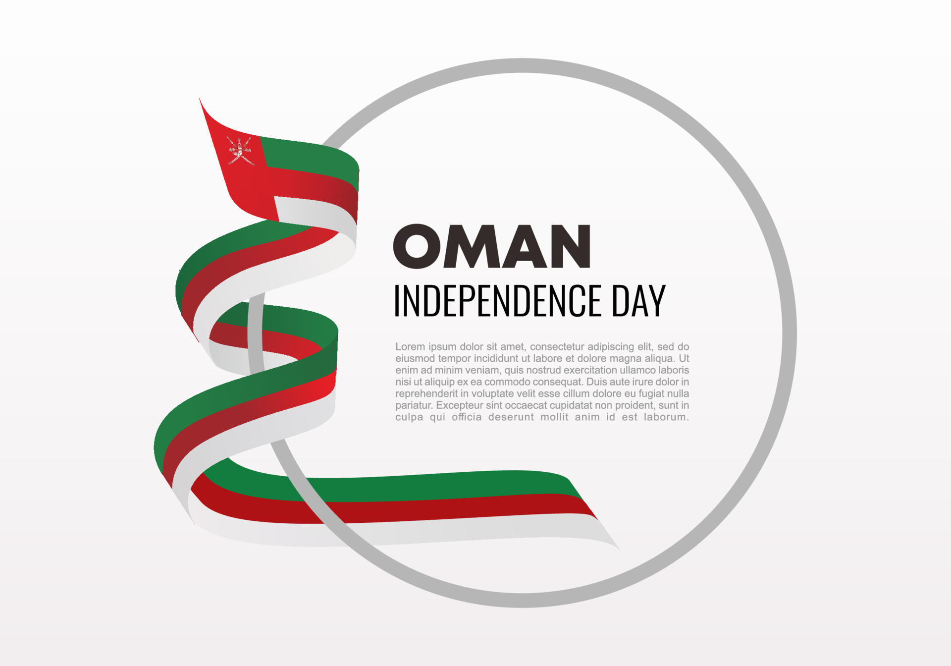 Oman independence day background with oman flag. 8064667 Vector Art at