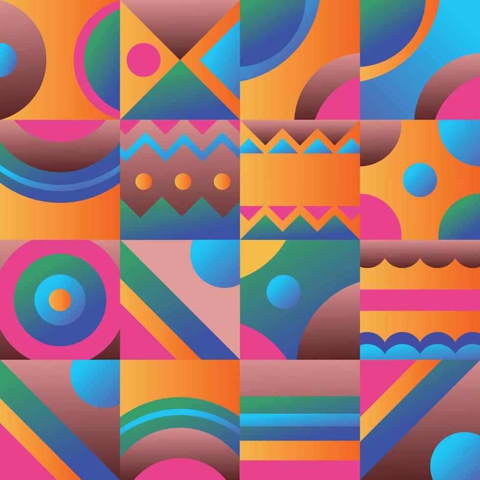 Abstract scandinavian pattern with geometric colorful style. vector