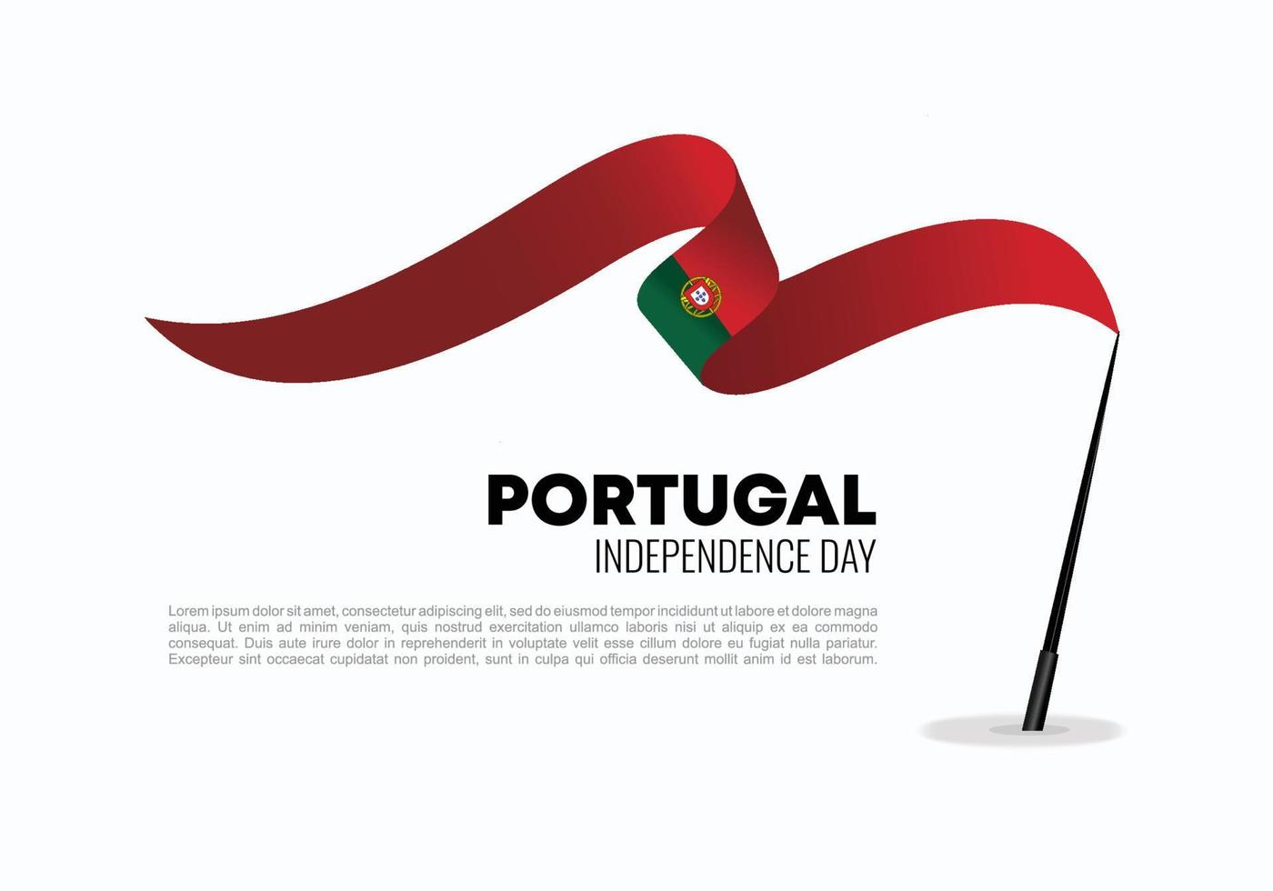 Portugal independence day background celebration on December 1 st. vector