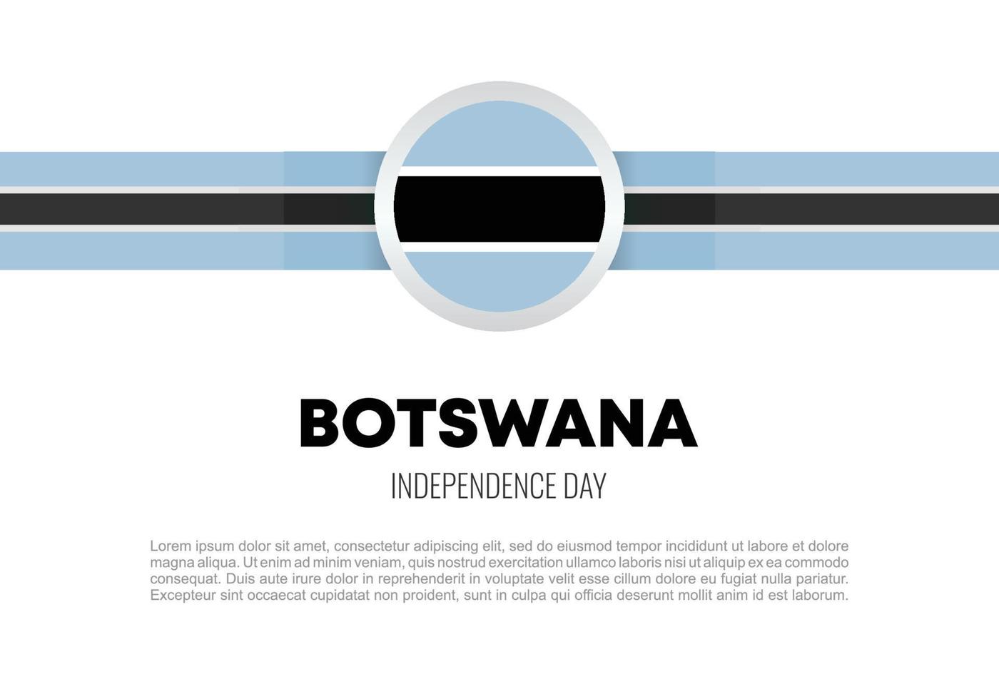 celebración nacional del día de la independencia de botswana el 30 de septiembre. vector