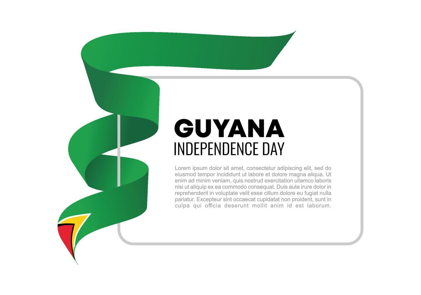 Guyana Independence day background national celebration on May 26th. vector