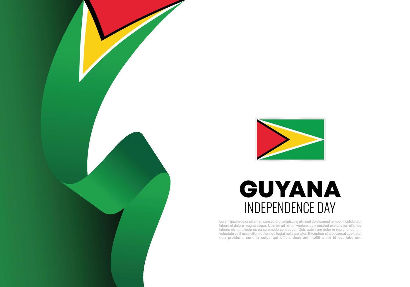 Guyana Independence day background national celebration on May 26th. vector