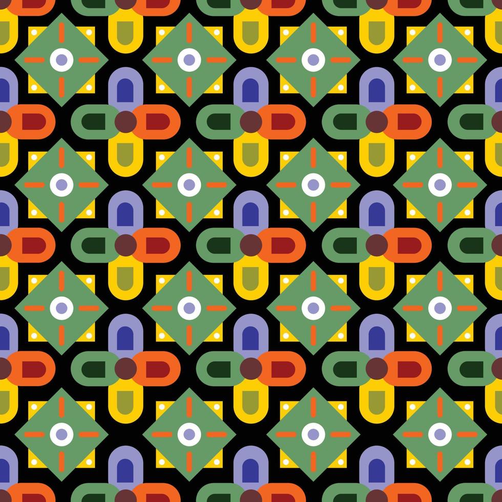 Seamless pattern of geometric middle east ornament on colorful style. vector