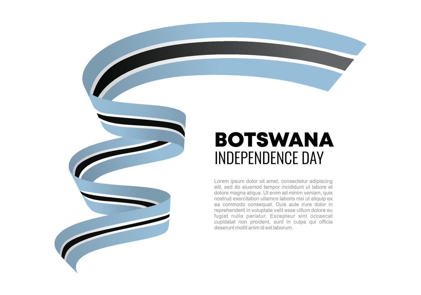 Botswana Independence day national celebration on September 30. vector