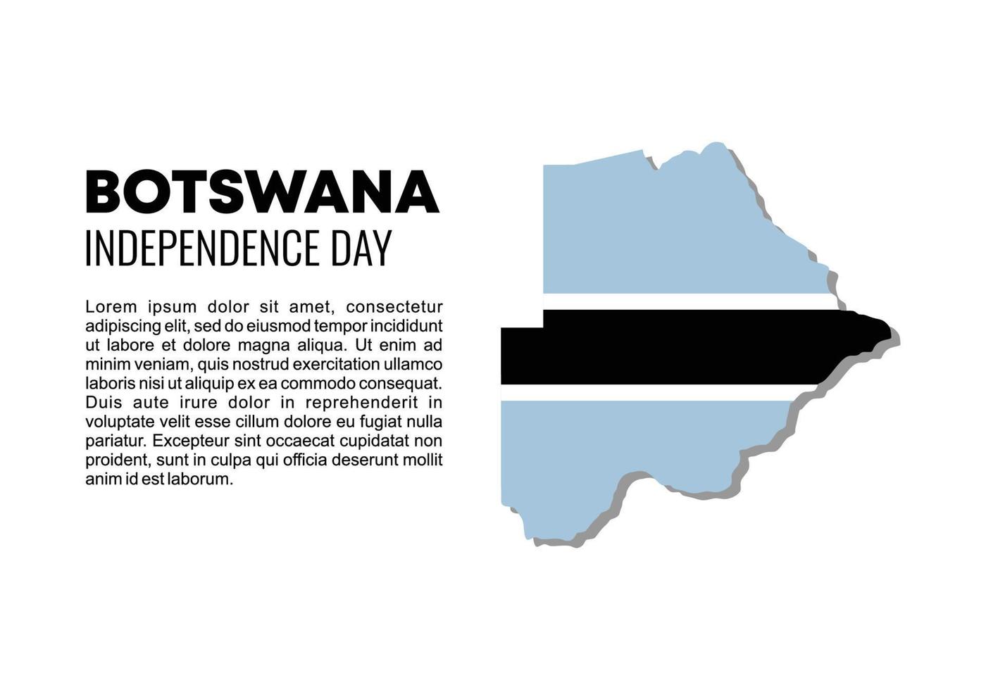 Botswana Independence day national celebration on September 30. vector