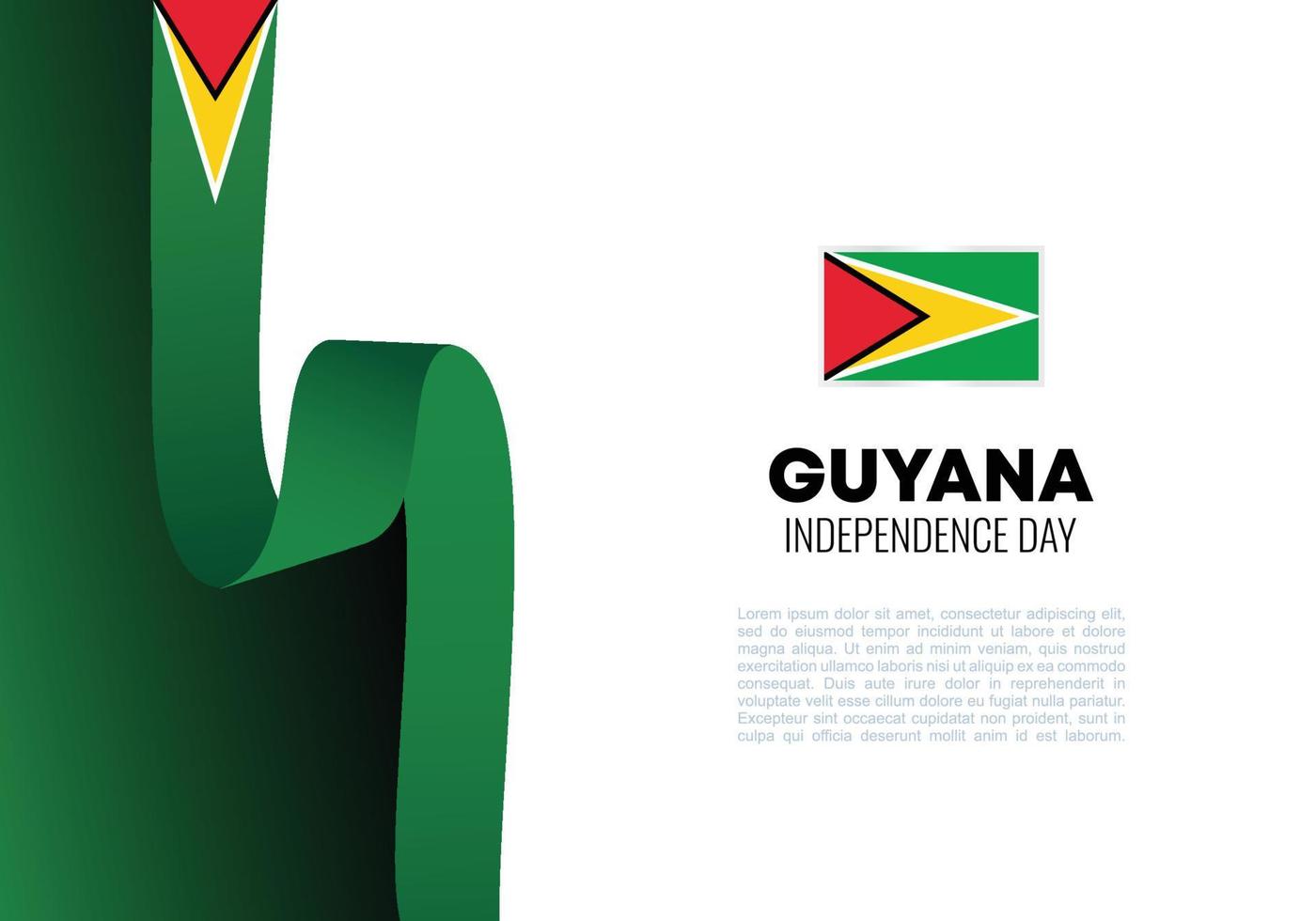 Guyana Independence day background national celebration on May 26th. vector