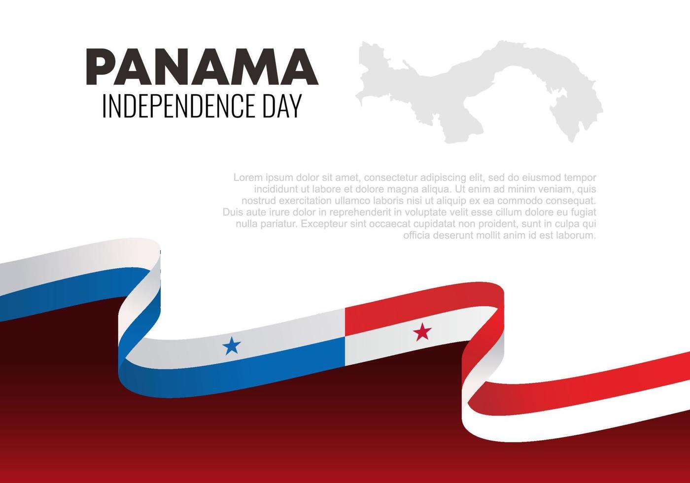 fondo del día de la independencia de panamá con bandera. vector