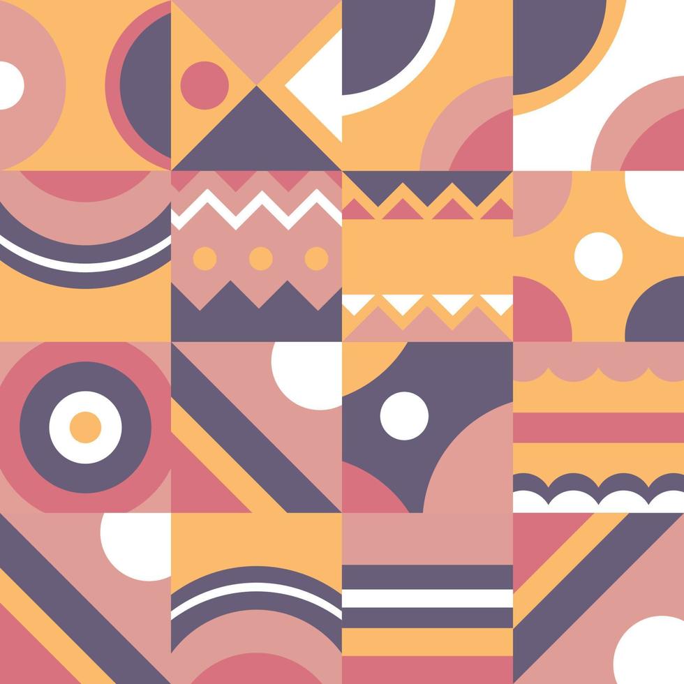Abstract scandinavian pattern with geometric colorful style. vector