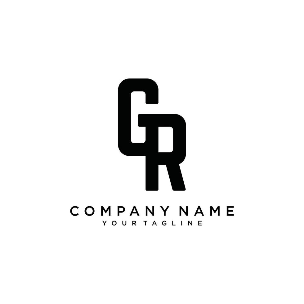GR or RG initial letter logo design vector. vector