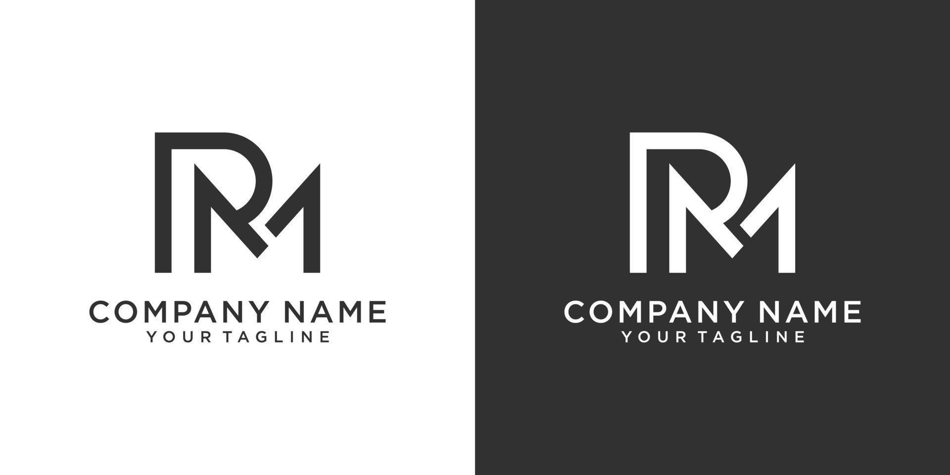 RM or MR initial letter logo design vector. vector